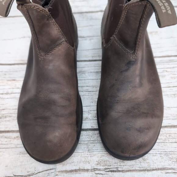 Blundstone Brown Leather Slip On Chelsea Boots Size AU 5 - Picture 2 of 10